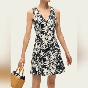 Veronica Beard Lou Mini Dress in Navy Dove